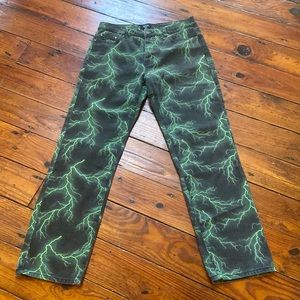 Green lighting pants